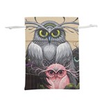 Graffiti Owl Design Lightweight Drawstring Pouch (M) Front