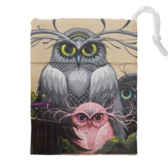 Graffiti Owl Design Drawstring Pouch (5xl) by Excel