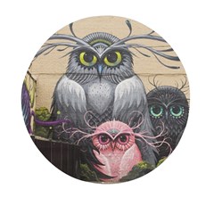 Graffiti Owl Design Mini Round Pill Box (pack Of 5) by Excel