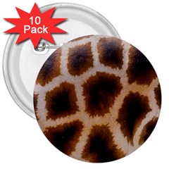 Giraffe Skin Design 3  Buttons (10 Pack)  by Excel