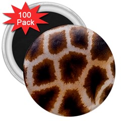 Giraffe Skin Design 3  Magnets (100 Pack) by Excel