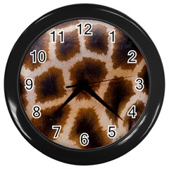 Giraffe Skin Design Wall Clock (black) by Excel