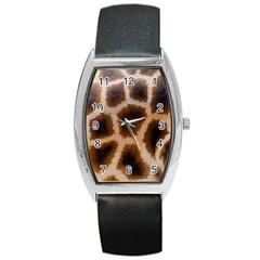 Giraffe Skin Design Barrel Style Metal Watch by Excel