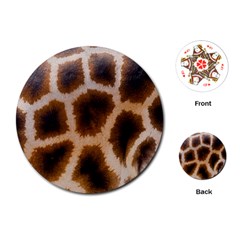 Giraffe Skin Design Playing Cards Single Design (round)