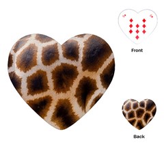 Giraffe Skin Design Playing Cards Single Design (heart) by Excel