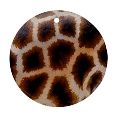 Giraffe Skin Design Round Ornament (two Sides)