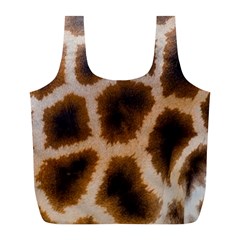 Giraffe Skin Design Full Print Recycle Bag (l) by Excel