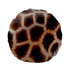 Giraffe Skin Design Standard 15  Premium Flano Round Cushions by Excel