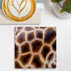 Giraffe Skin Design Uv Print Square Tile Coaster  by Excel