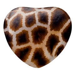 Giraffe Skin Design Heart Glass Fridge Magnet (4 Pack) by Excel