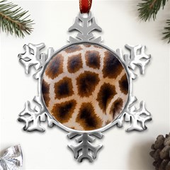 Giraffe Skin Design Metal Small Snowflake Ornament by Excel