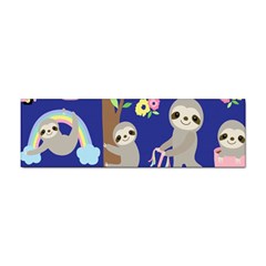 Hand-drawn-cute-sloth-pattern-background Sticker Bumper (10 Pack) by Simbadda