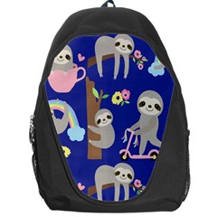 Hand-drawn-cute-sloth-pattern-background Backpack Bag by Simbadda