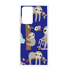 Hand-drawn-cute-sloth-pattern-background Samsung Galaxy Note 20 Ultra Tpu Uv Case by Simbadda