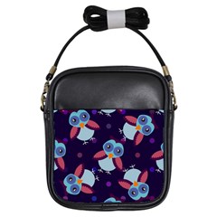 Owl-pattern-background Girls Sling Bag by Simbadda