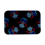 Owl-pattern-background Open Lid Metal Box (Silver)   Front