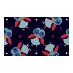 Owl-pattern-background Banner And Sign 5  X 3  by Simbadda