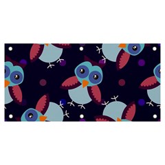 Owl-pattern-background Banner And Sign 6  X 3  by Simbadda