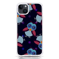 Owl-pattern-background Iphone 14 Plus Tpu Uv Print Case by Simbadda