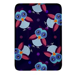 Owl-pattern-background Rectangular Glass Fridge Magnet (4 Pack) by Simbadda