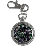 Math-linear-mathematics-education-circle-background Key Chain Watches Front