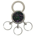 Math-linear-mathematics-education-circle-background 3-Ring Key Chain Front