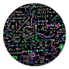 Math-linear-mathematics-education-circle-background Magnet 5  (round) by Simbadda