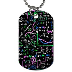 Math-linear-mathematics-education-circle-background Dog Tag (One Side)