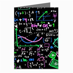 Math-linear-mathematics-education-circle-background Greeting Cards (Pkg of 8)