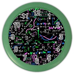 Math-linear-mathematics-education-circle-background Color Wall Clock