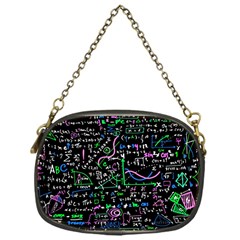 Math-linear-mathematics-education-circle-background Chain Purse (One Side)