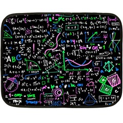 Math-linear-mathematics-education-circle-background Two Sides Fleece Blanket (Mini)