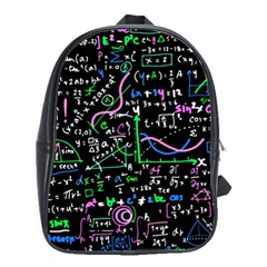 Math-linear-mathematics-education-circle-background School Bag (Large)