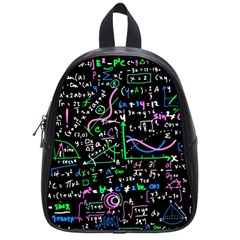 Math-linear-mathematics-education-circle-background School Bag (Small)