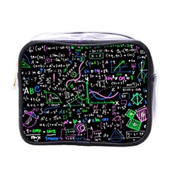 Math-linear-mathematics-education-circle-background Mini Toiletries Bag (one Side) by Simbadda