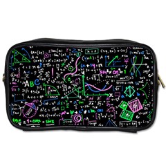 Math-linear-mathematics-education-circle-background Toiletries Bag (One Side)