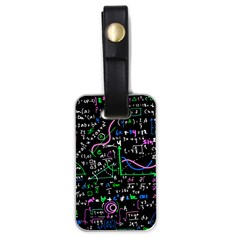 Math-linear-mathematics-education-circle-background Luggage Tag (one side)