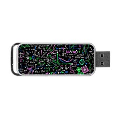 Math-linear-mathematics-education-circle-background Portable Usb Flash (two Sides) by Simbadda