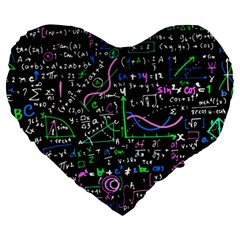 Math-linear-mathematics-education-circle-background Large 19  Premium Heart Shape Cushions