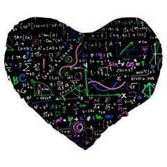 Math-linear-mathematics-education-circle-background Large 19  Premium Flano Heart Shape Cushions