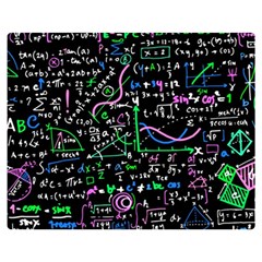 Math-linear-mathematics-education-circle-background Two Sides Premium Plush Fleece Blanket (Medium)