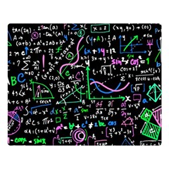 Math-linear-mathematics-education-circle-background Two Sides Premium Plush Fleece Blanket (Large)