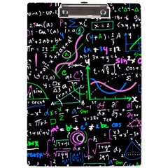 Math-linear-mathematics-education-circle-background A4 Acrylic Clipboard