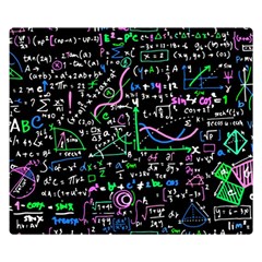 Math-linear-mathematics-education-circle-background Premium Plush Fleece Blanket (Small)