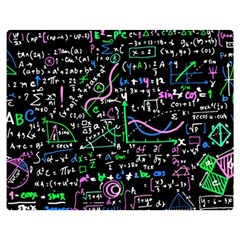 Math-linear-mathematics-education-circle-background Premium Plush Fleece Blanket (medium) by Simbadda