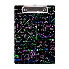 Math-linear-mathematics-education-circle-background A5 Acrylic Clipboard