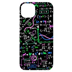 Math-linear-mathematics-education-circle-background Iphone 14 Plus Black Uv Print Case by Simbadda