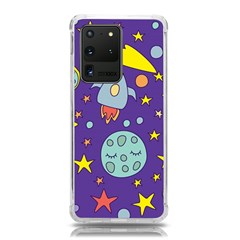 Card-with-lovely-planets Samsung Galaxy S20 Ultra 6 9 Inch Tpu Uv Case by Simbadda