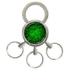 Green-rod-shaped-bacteria 3-ring Key Chain by Simbadda