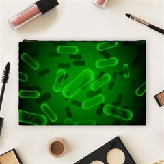 Green-rod-shaped-bacteria Cosmetic Bag (large) by Simbadda